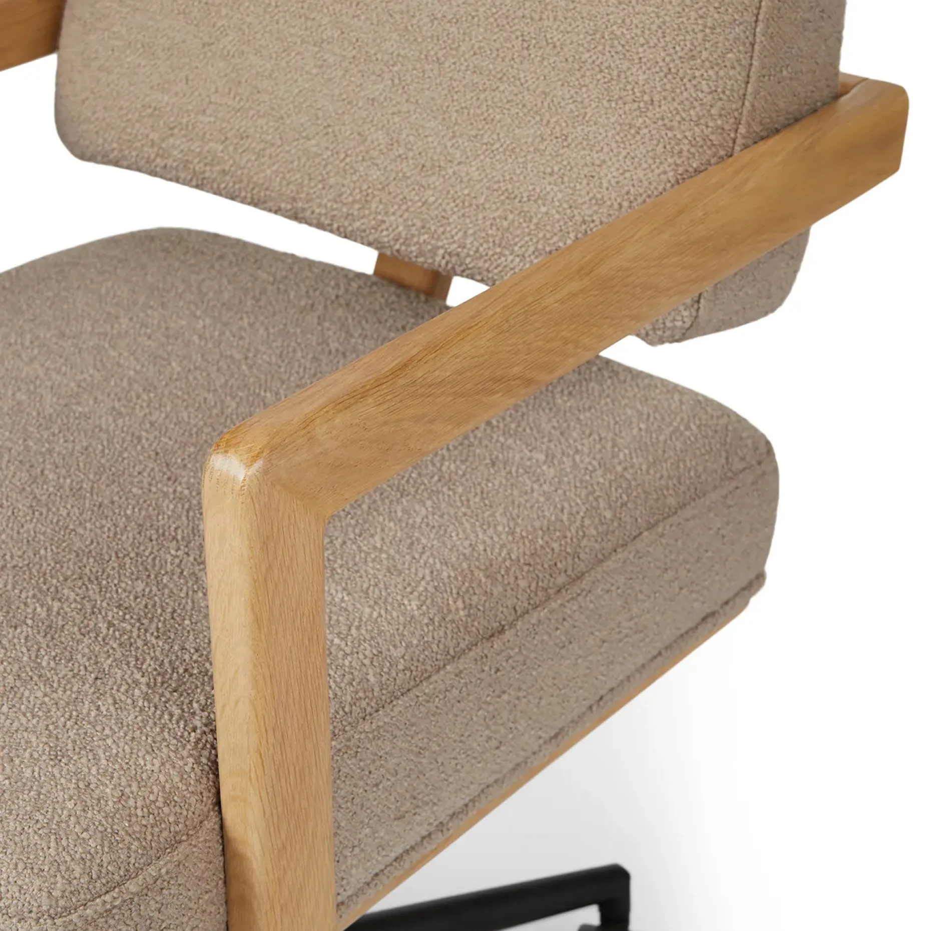 Aquila Office Chair - Sandstone Wool Bouclé