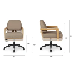 Aquila Office Chair - Sandstone Wool Bouclé