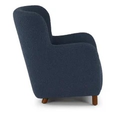 Archie 31.5" Lounge Chair - Bijou Blue Bouclé