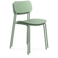 Ari Outdoor Stackable Dining Chair - Khaki Green