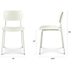 Ari Outdoor Stackable Dining Chair - Taupe