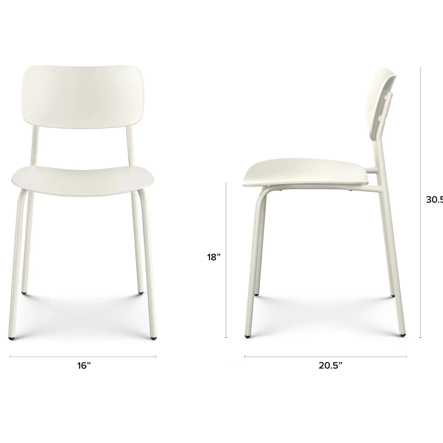 Ari Outdoor Stackable Dining Chair - Taupe