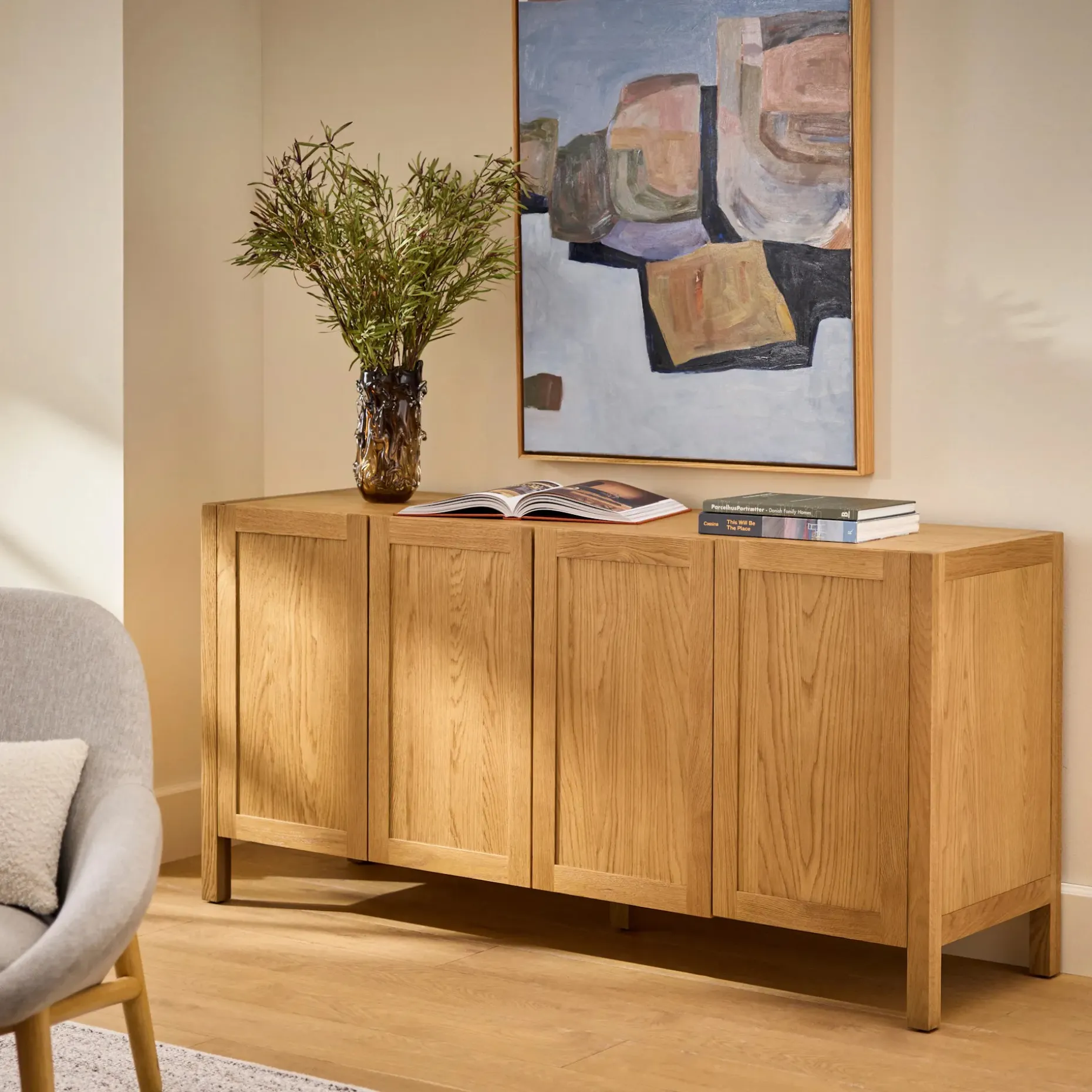 Ashford 64" Sideboard - Brushed Natural Oak