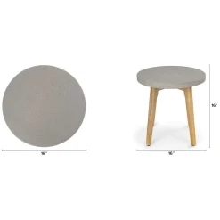 Atra Outdoor Side Table - Concrete