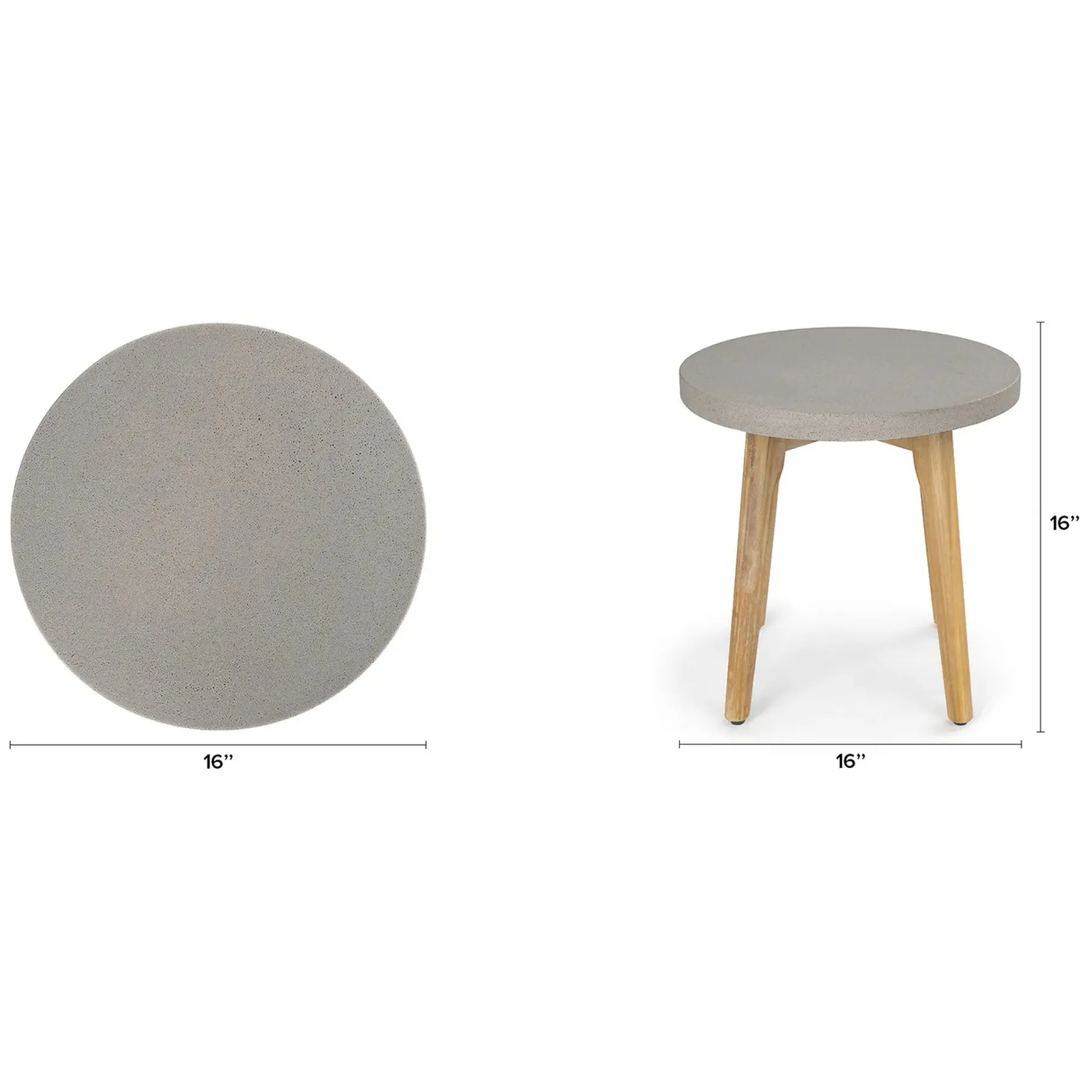 Atra Outdoor Side Table - Concrete