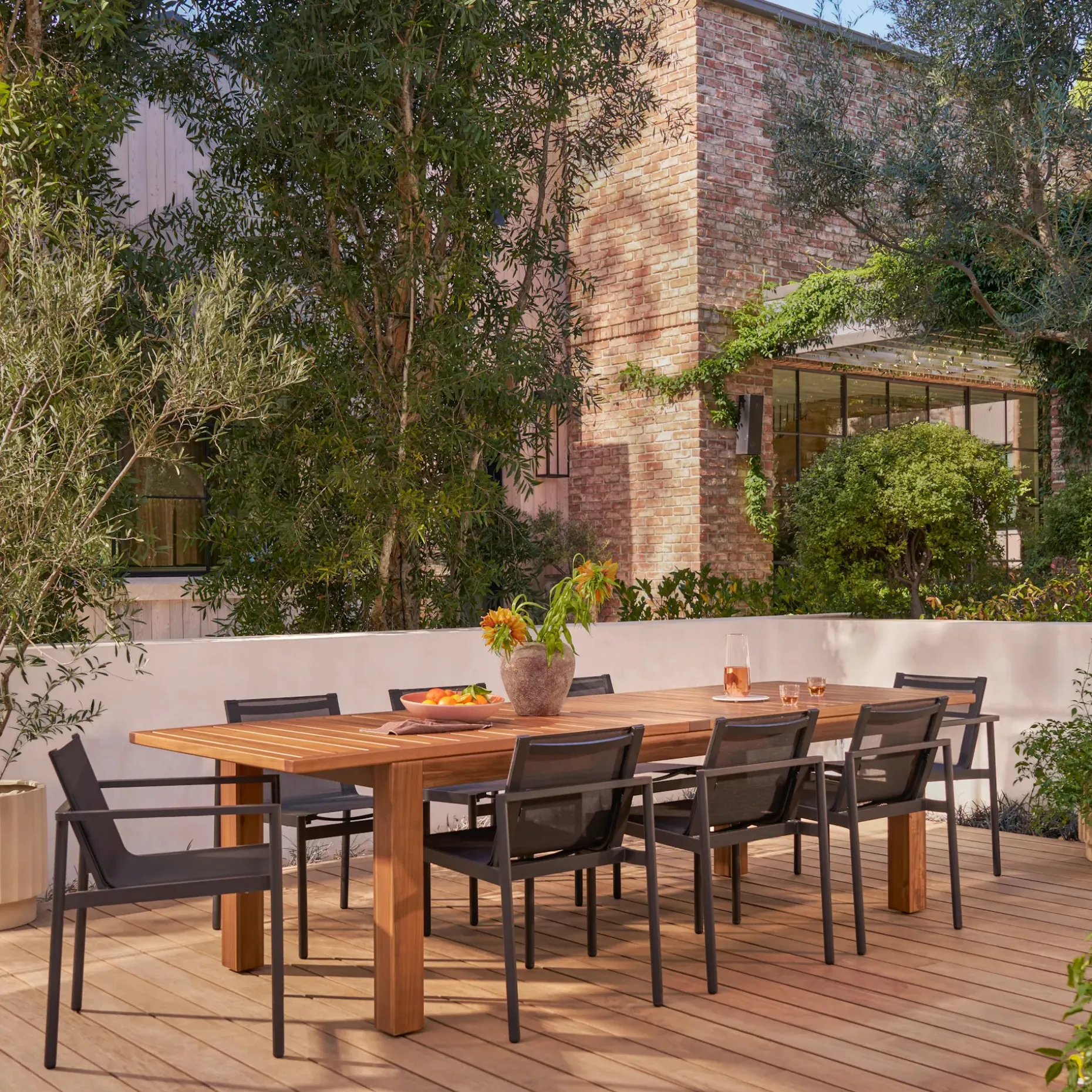 Avalon 90" - 114" Outdoor Extendable Dining Table - Acacia