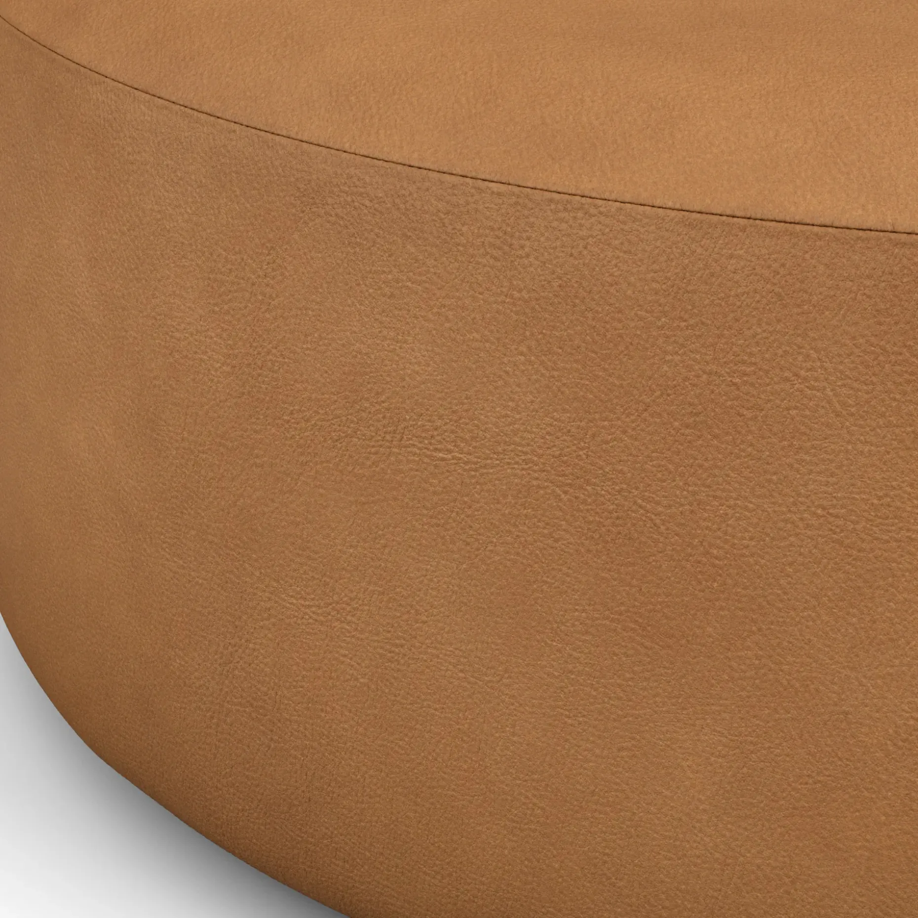 Avery 36" Leather Ottoman - Dakota Tan