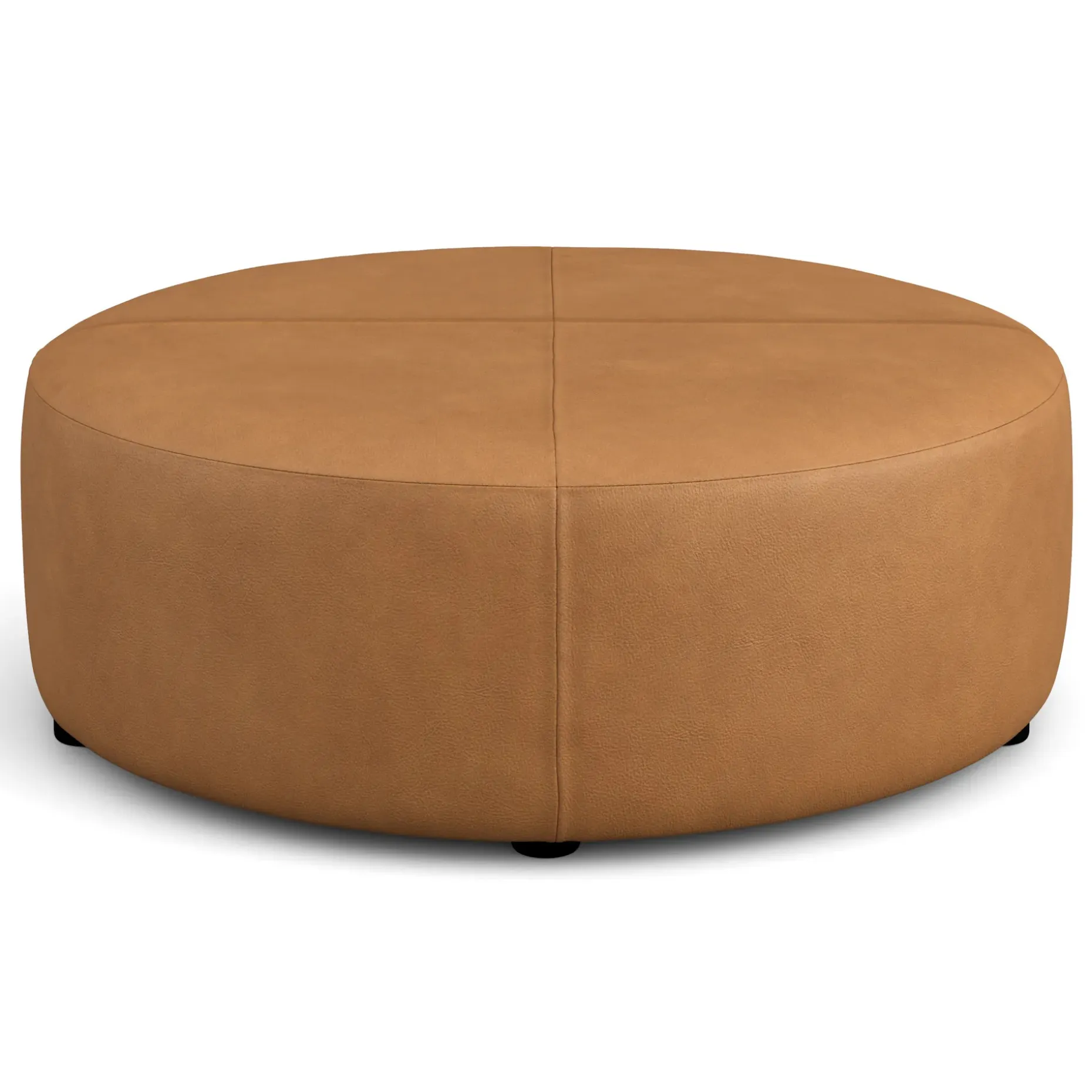 Avery 36" Leather Ottoman - Dakota Tan