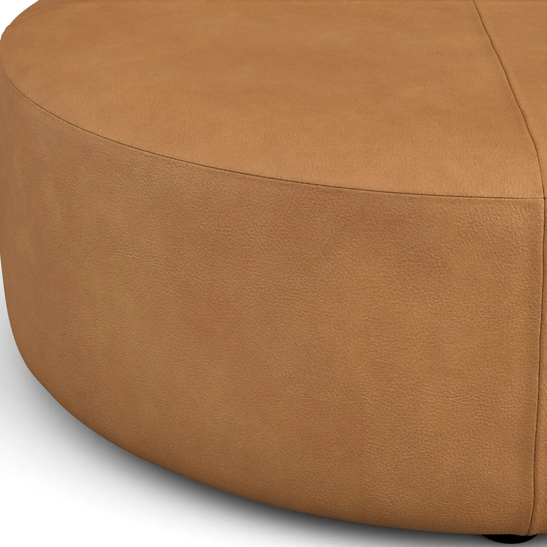 Avery 36" Leather Ottoman - Dakota Tan