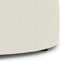 Avery 36" Ottoman - Ivory Wool Bouclé
