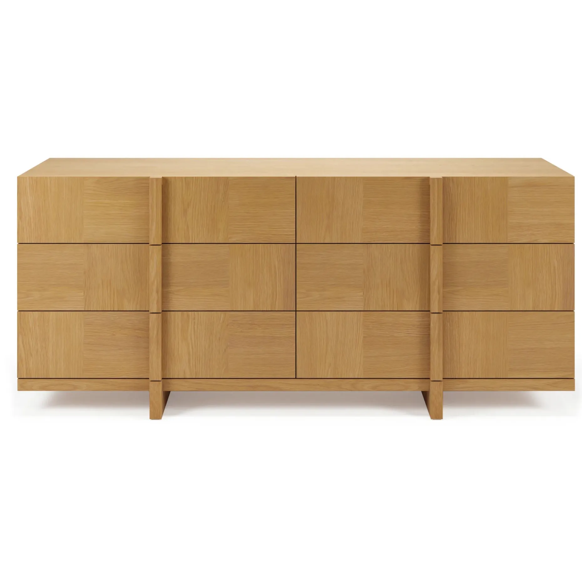 Ayra 6-Drawer Double Dresser - Natural Oak