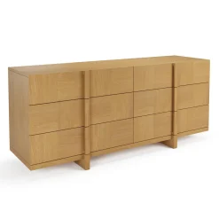 Ayra 6-Drawer Double Dresser - Natural Oak