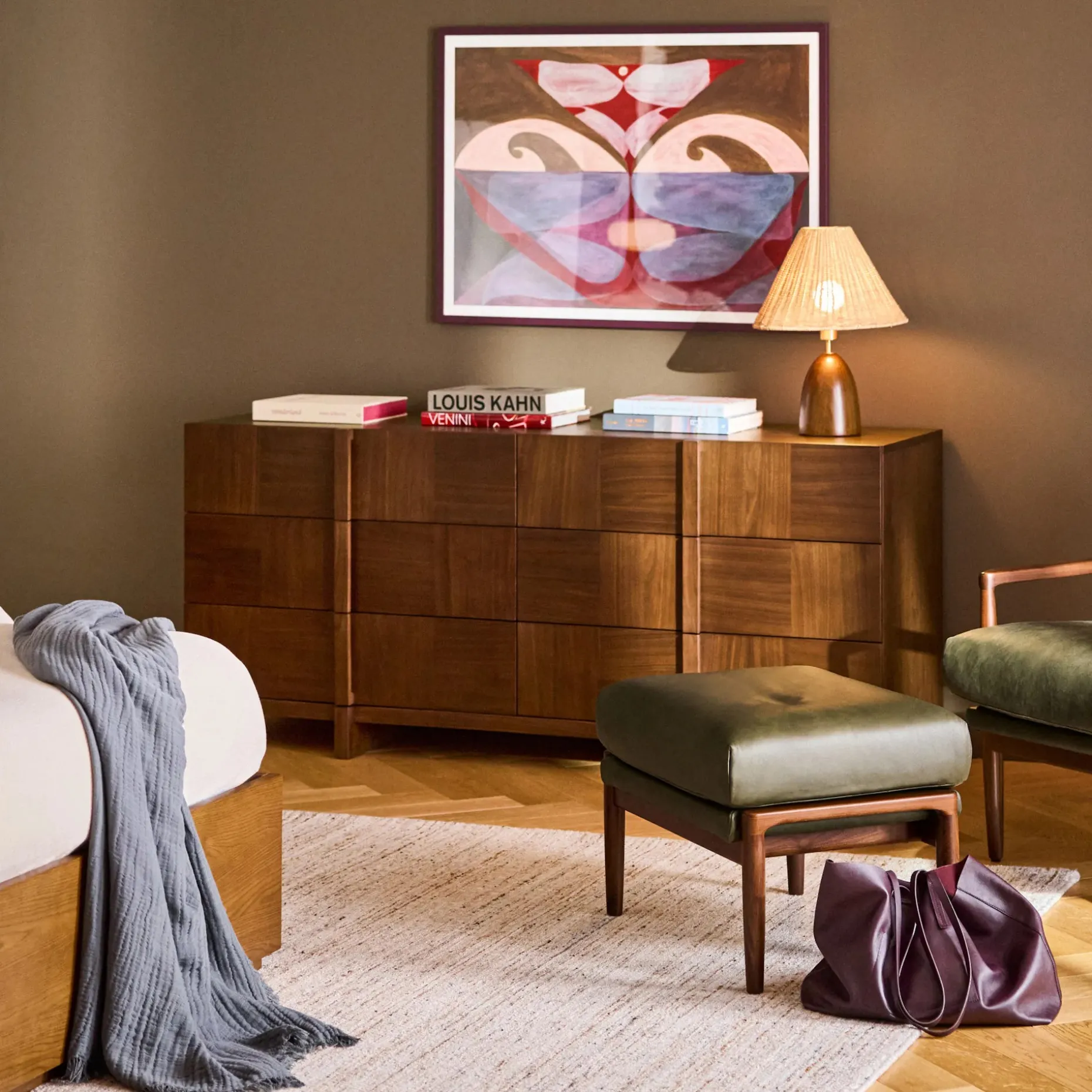 Ayra 6-Drawer Double Dresser - Walnut