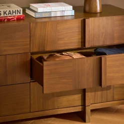 Ayra 6-Drawer Double Dresser - Walnut