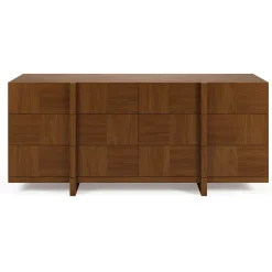 Ayra 6-Drawer Double Dresser - Walnut