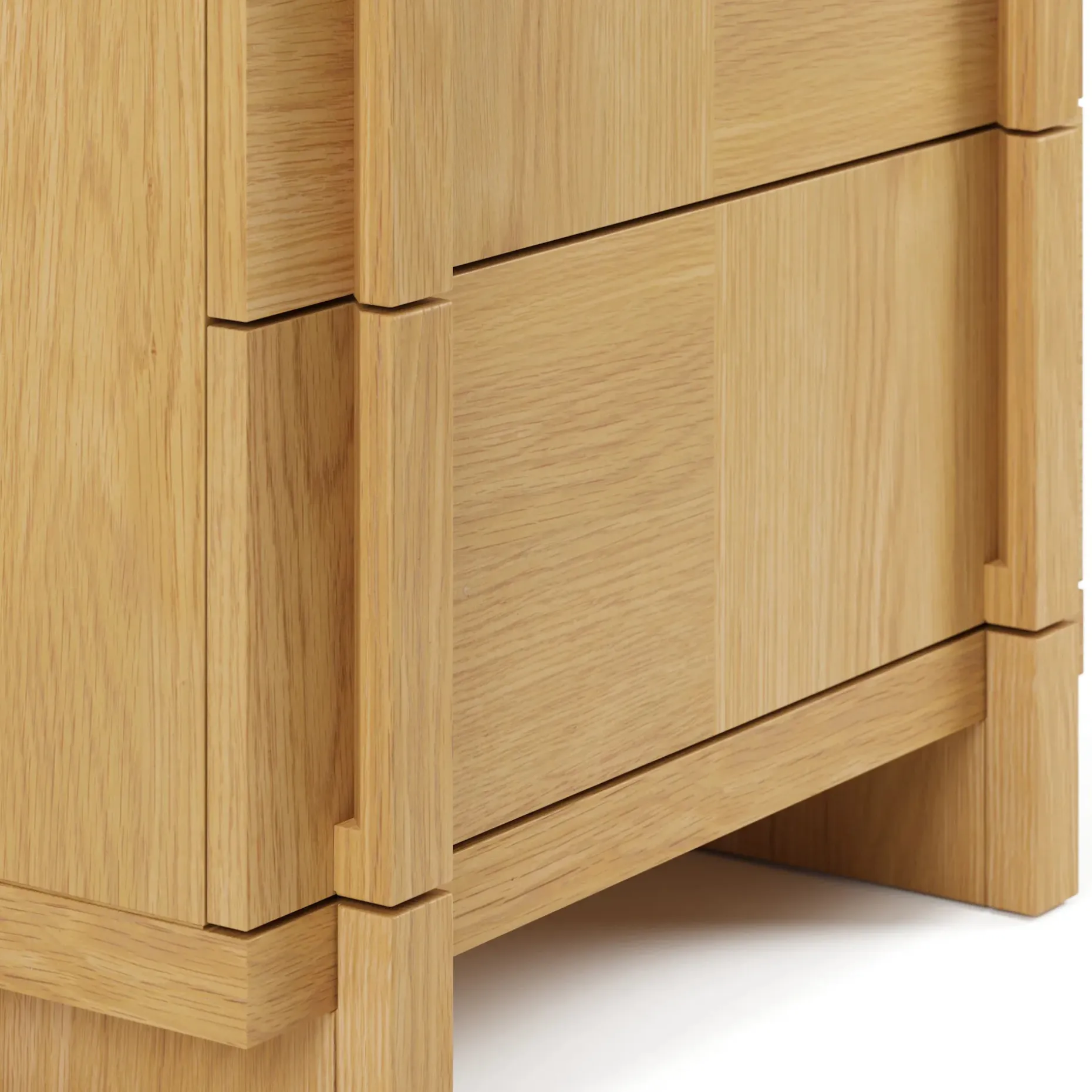 Ayra 2-Drawer Nightstand - Natural Oak