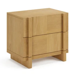 Ayra 2-Drawer Nightstand - Natural Oak
