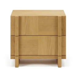 Ayra 2-Drawer Nightstand - Natural Oak