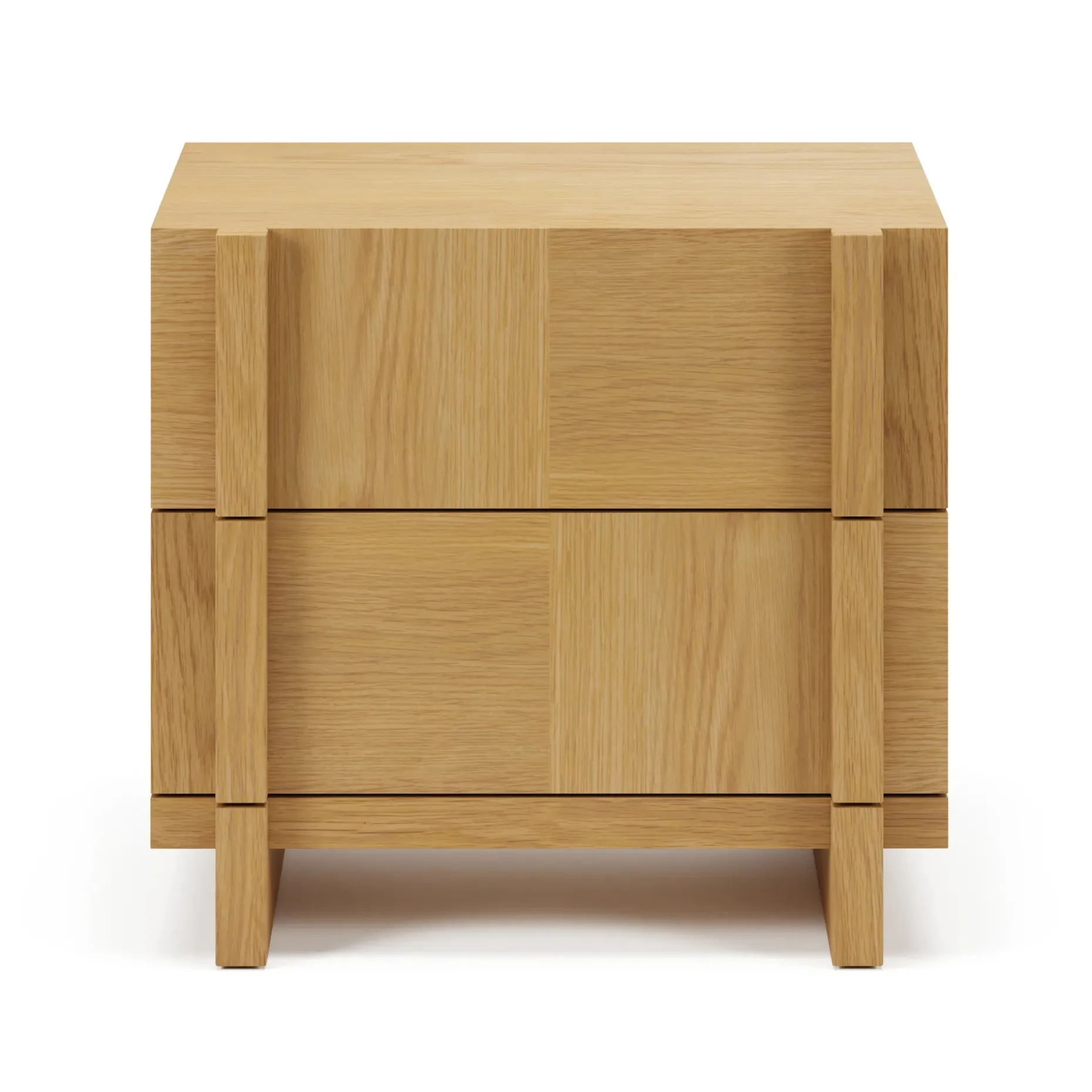 Ayra 2-Drawer Nightstand - Natural Oak