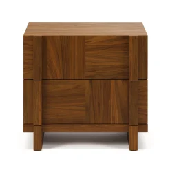 Ayra 2-Drawer Nightstand - Walnut