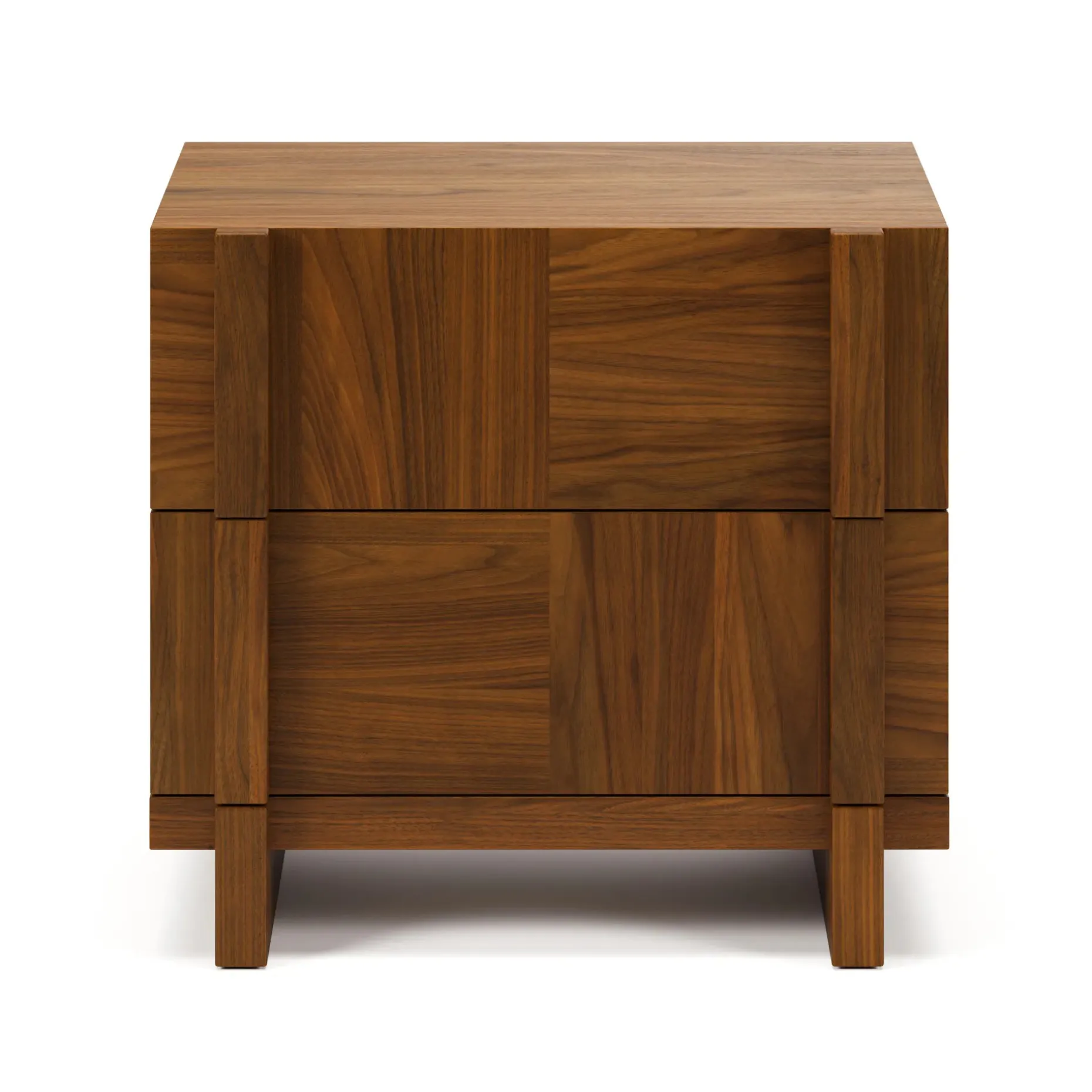 Ayra 2-Drawer Nightstand - Walnut