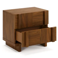 Ayra 2-Drawer Nightstand - Walnut