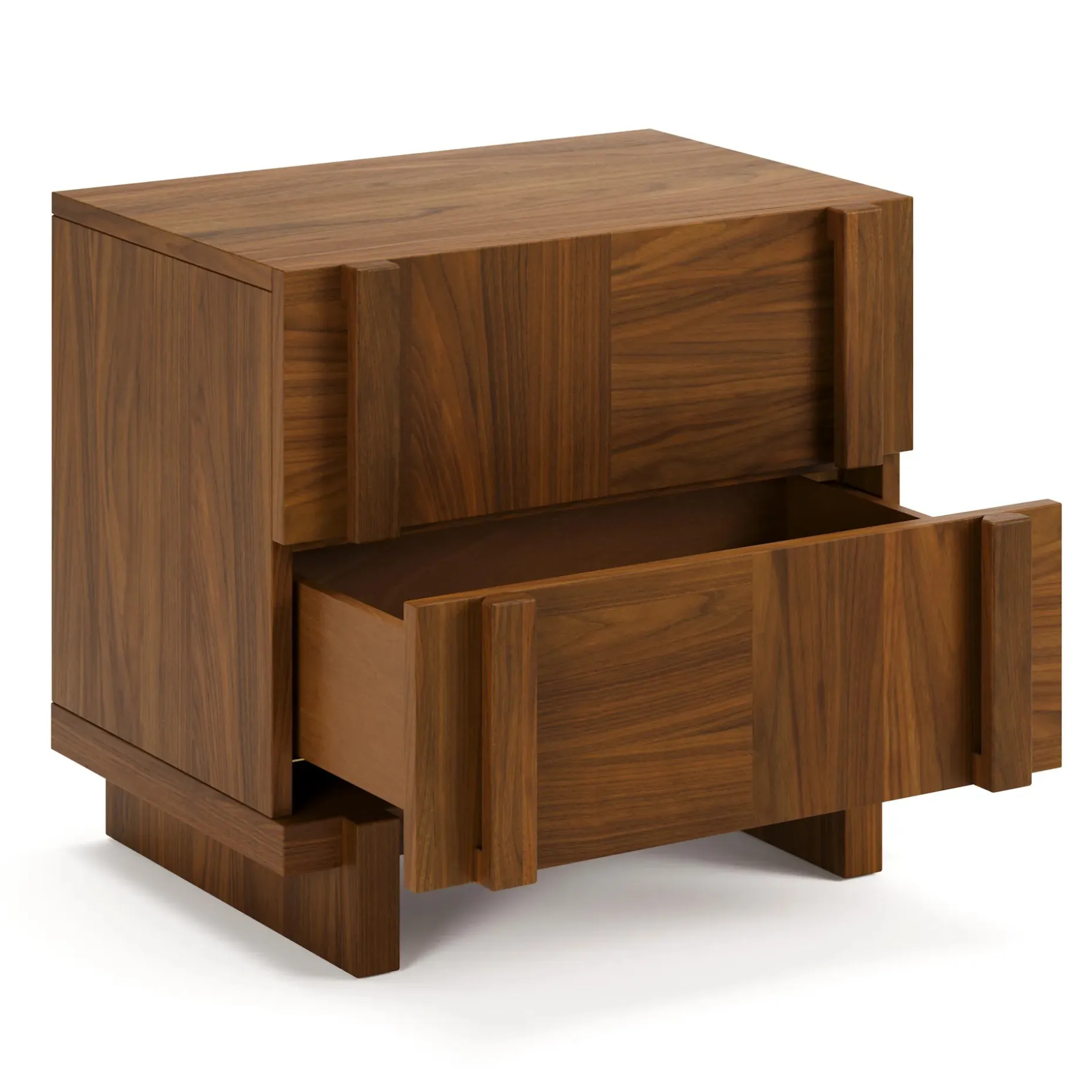 Ayra 2-Drawer Nightstand - Walnut
