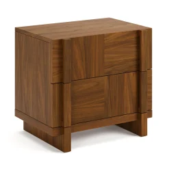 Ayra 2-Drawer Nightstand - Walnut