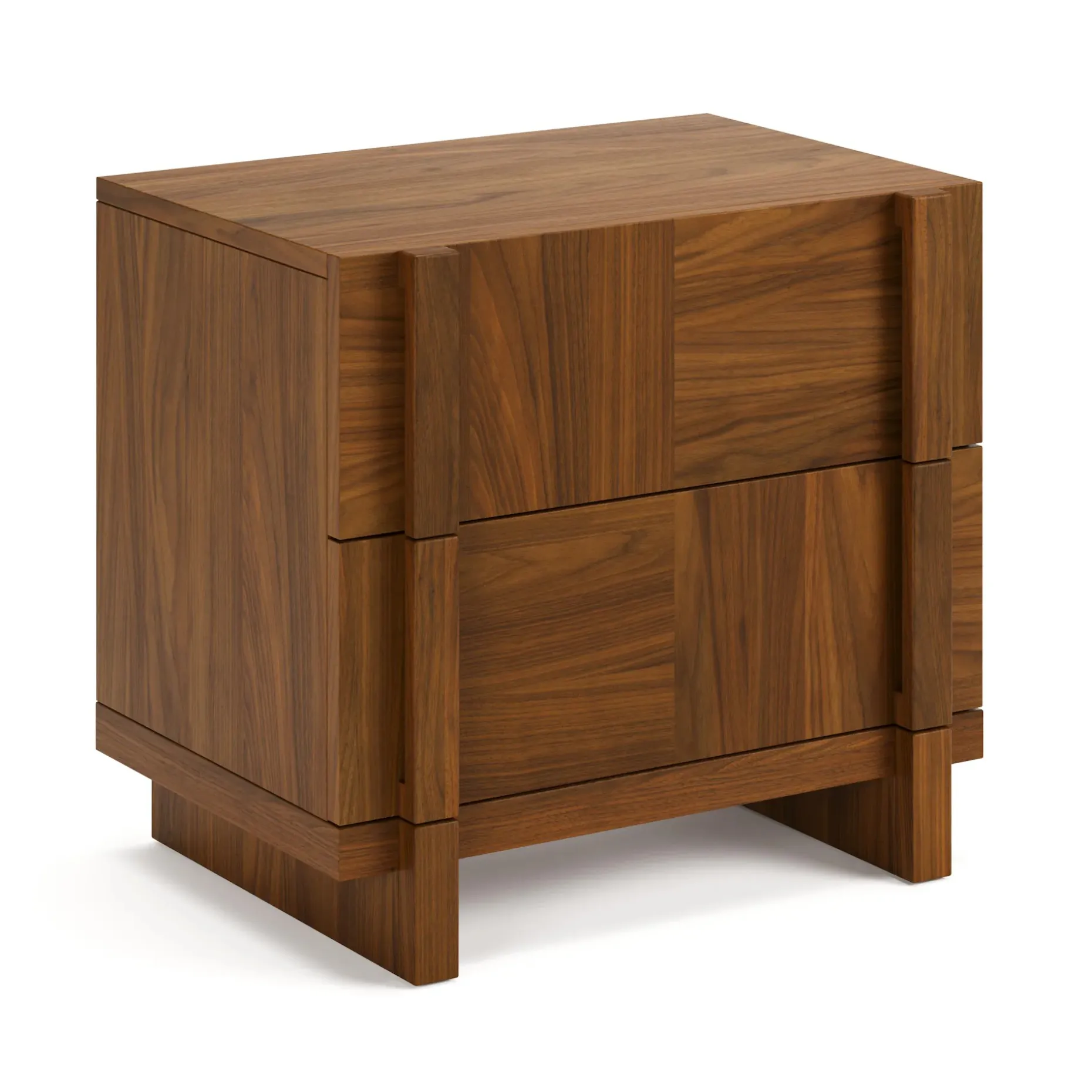 Ayra 2-Drawer Nightstand - Walnut