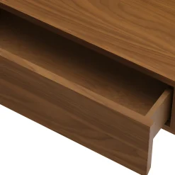 Ayra King Bed and Nightstand Set - Walnut