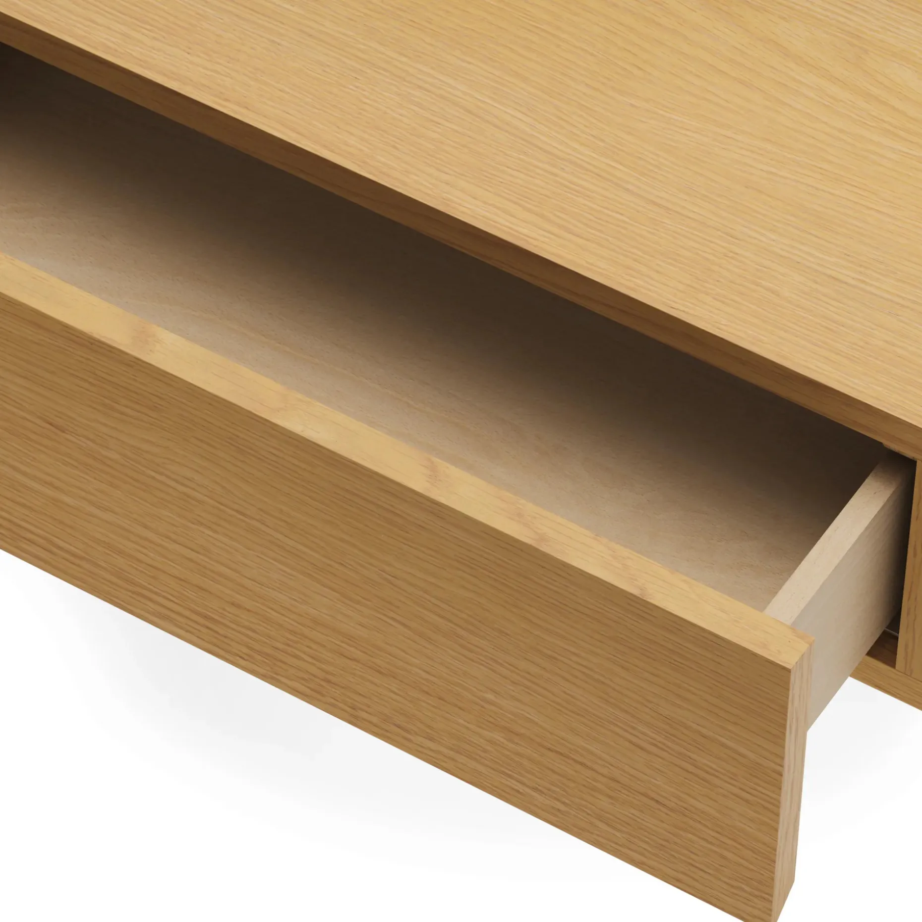 Ayra King Bed and Nightstand Set - Natural Oak
