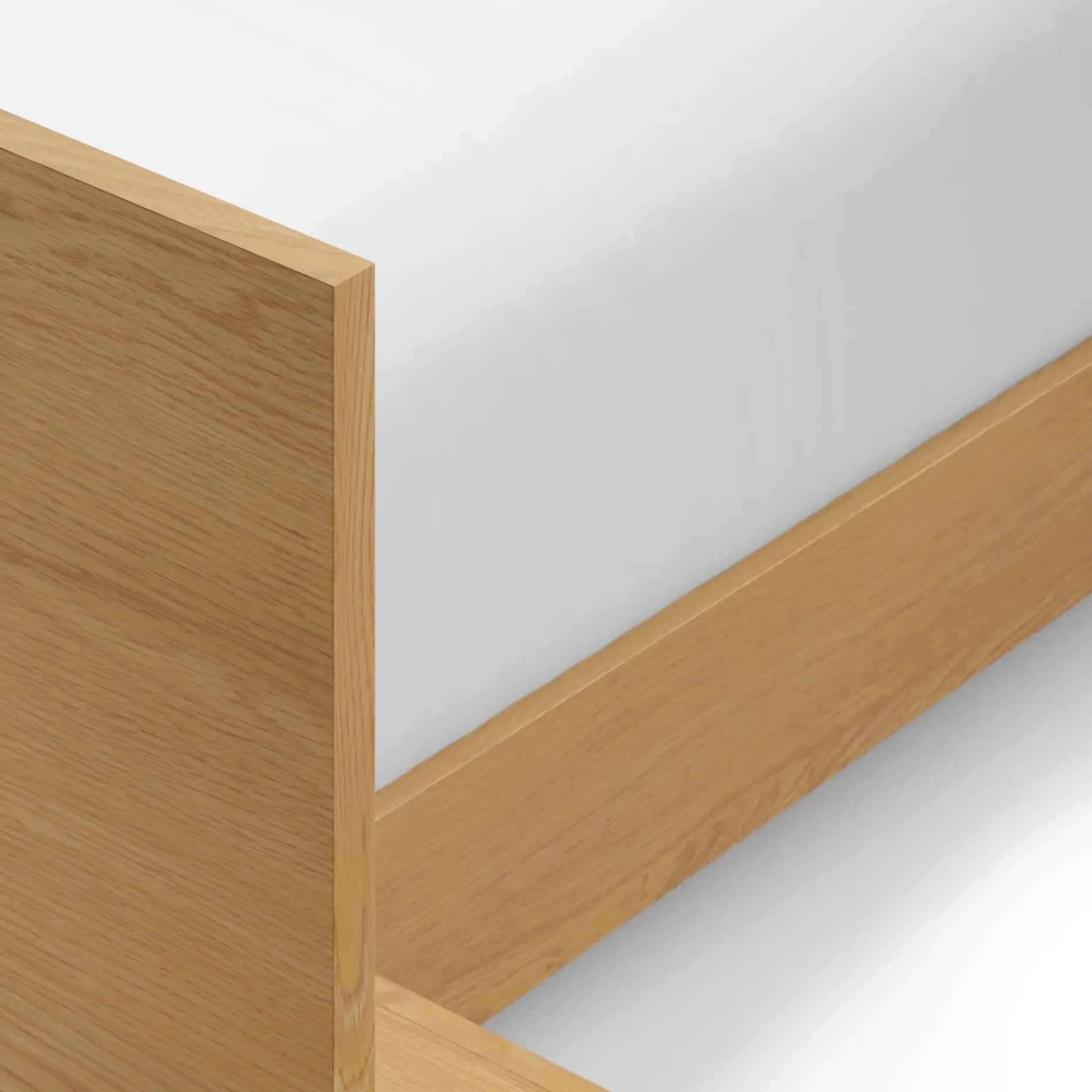 Ayra King Bed and Nightstand Set - Natural Oak