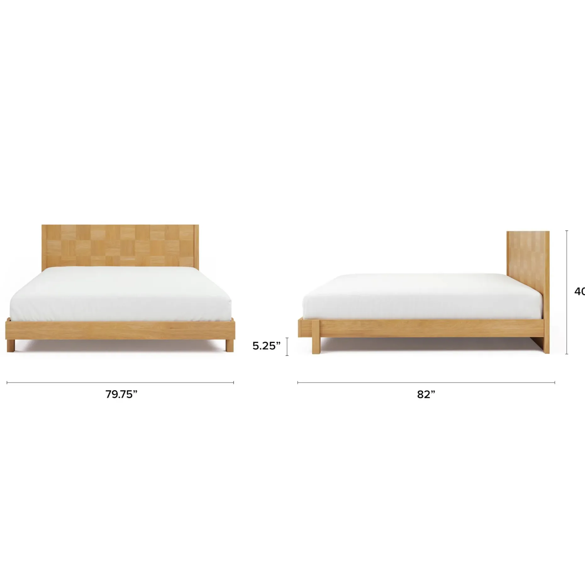 Ayra King Bed - Natural Oak