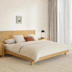 Ayra King Bed - Natural Oak