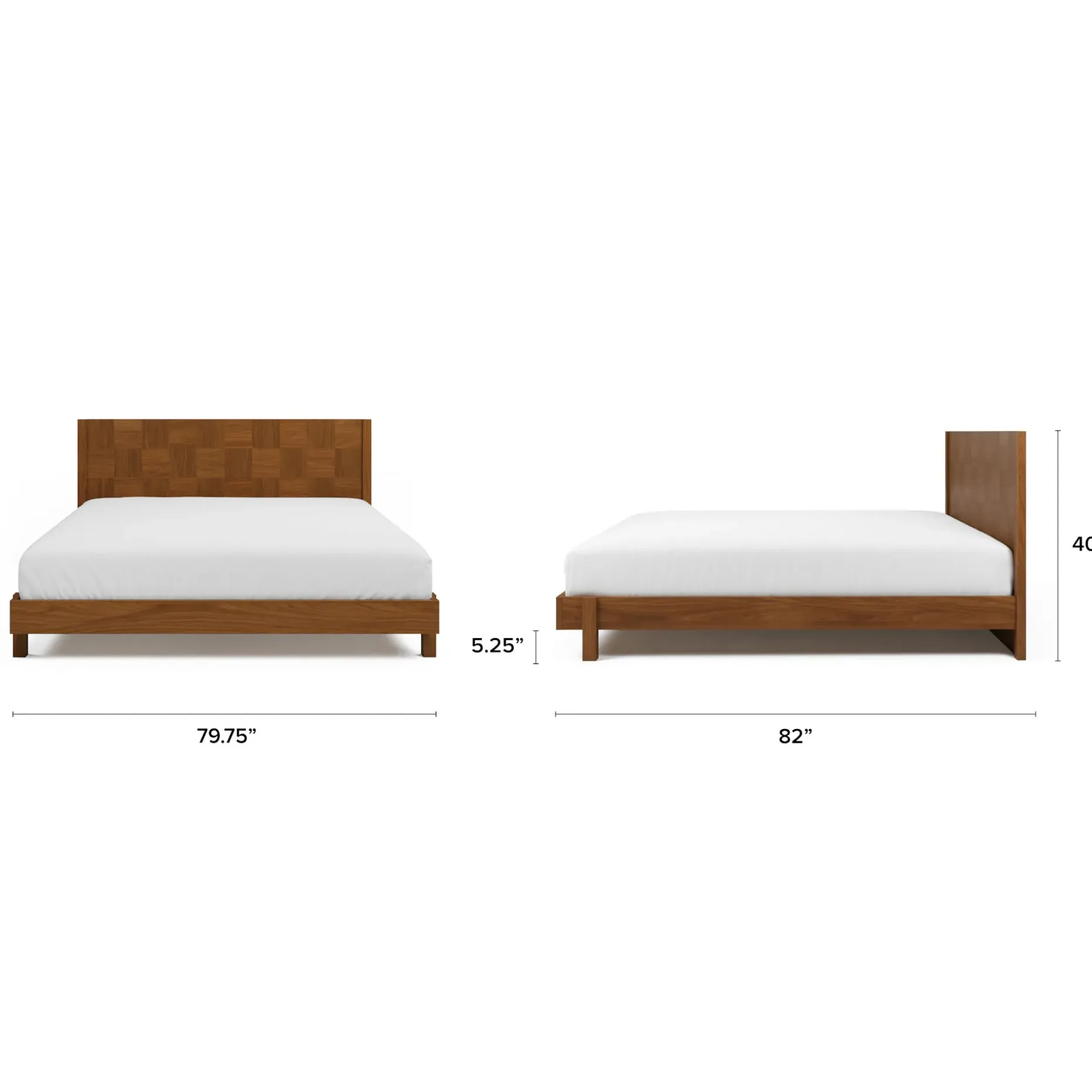 Ayra King Bed - Walnut