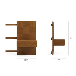 Ayra Nightstand Extension Set - Walnut