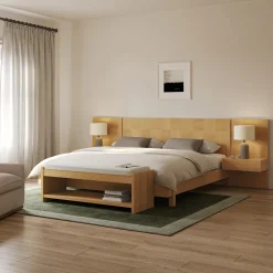Ayra Nightstand Extension Set - Natural Oak