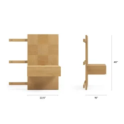 Ayra Nightstand Extension Set - Natural Oak