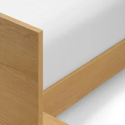 Ayra Queen Bed and Nightstand Set - Natural Oak