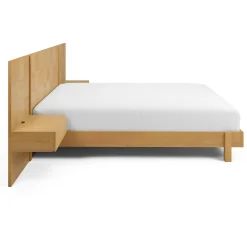 Ayra Queen Bed and Nightstand Set - Natural Oak