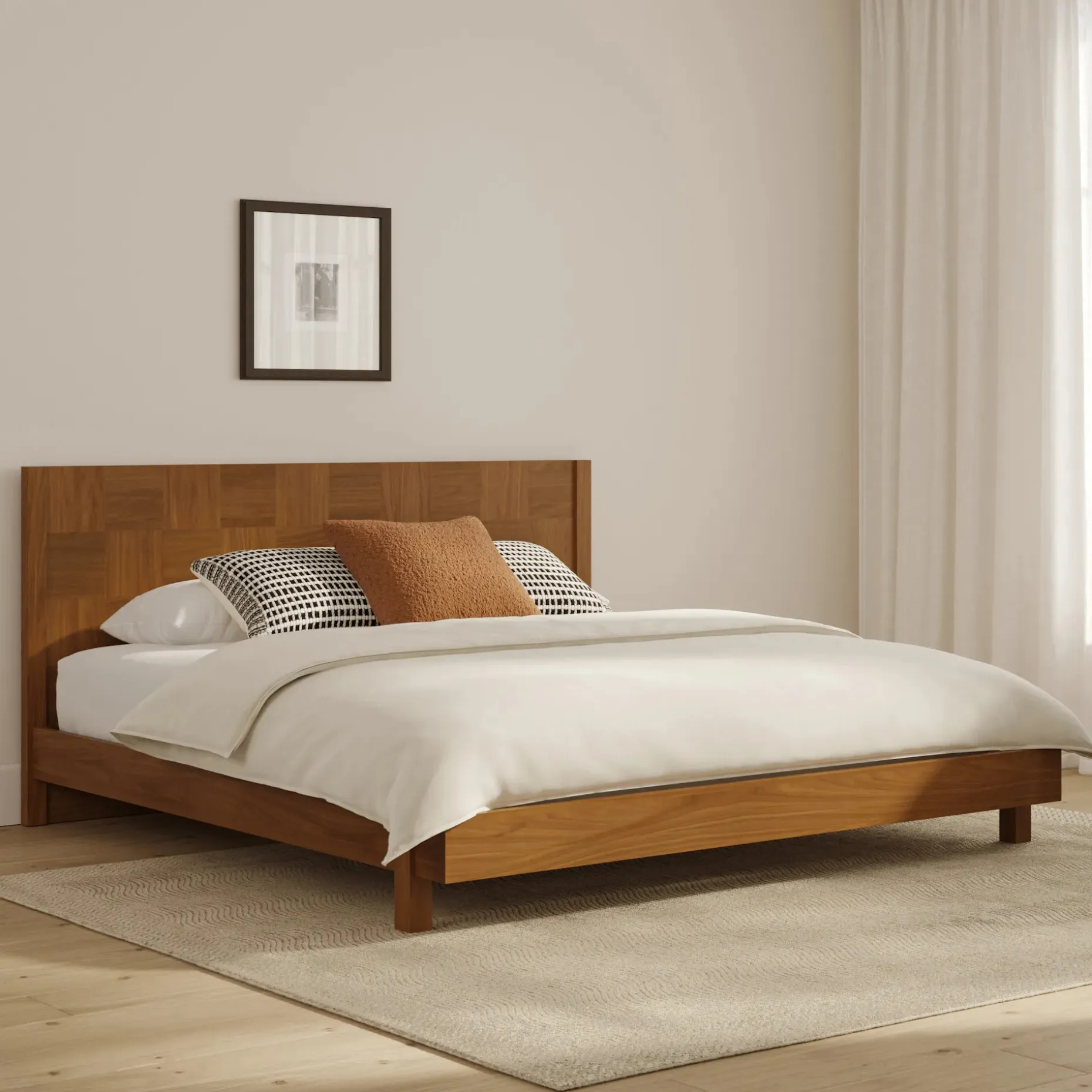 Ayra Queen Bed - Walnut