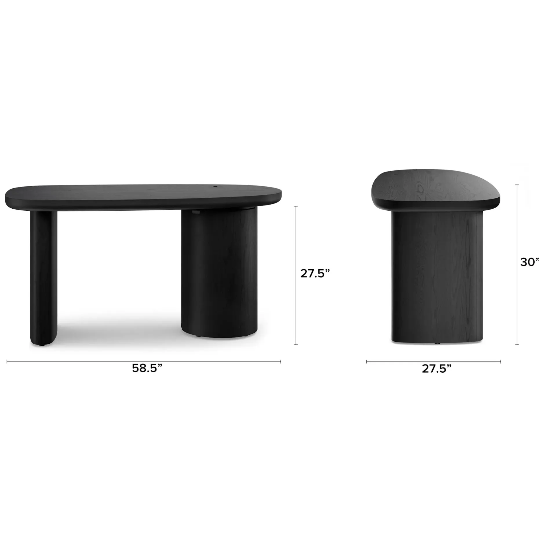 Baarlo 58.5" Desk - Black