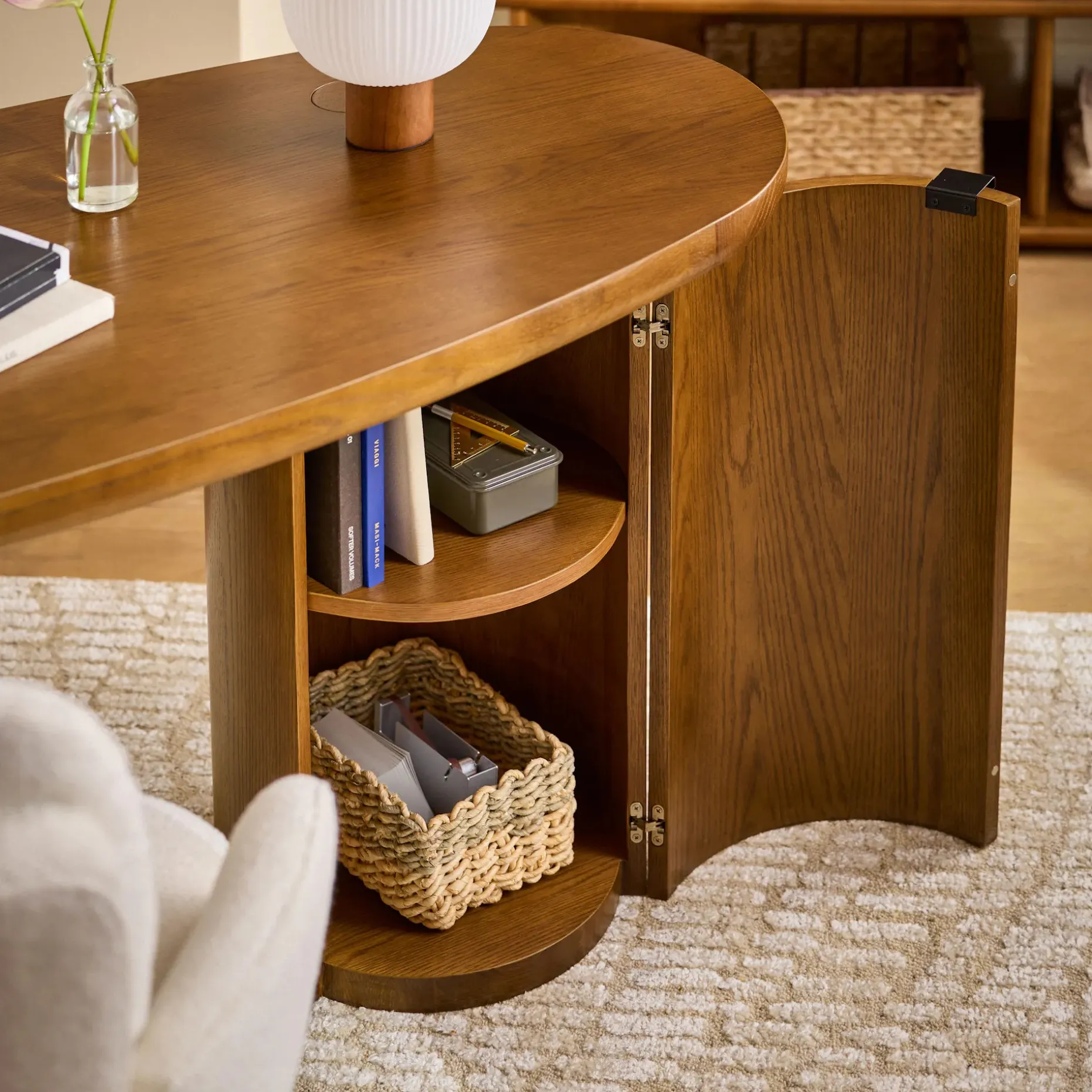 Baarlo 58.5" Desk - Smoked Oak