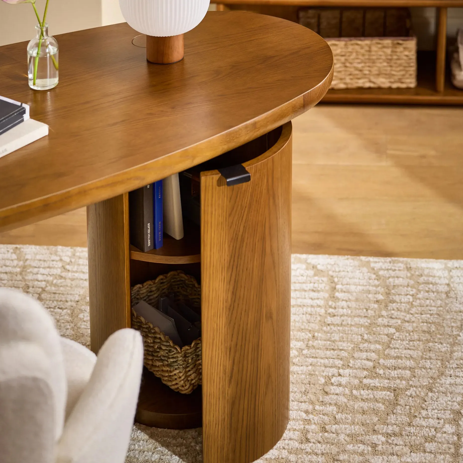 Baarlo 58.5" Desk - Smoked Oak