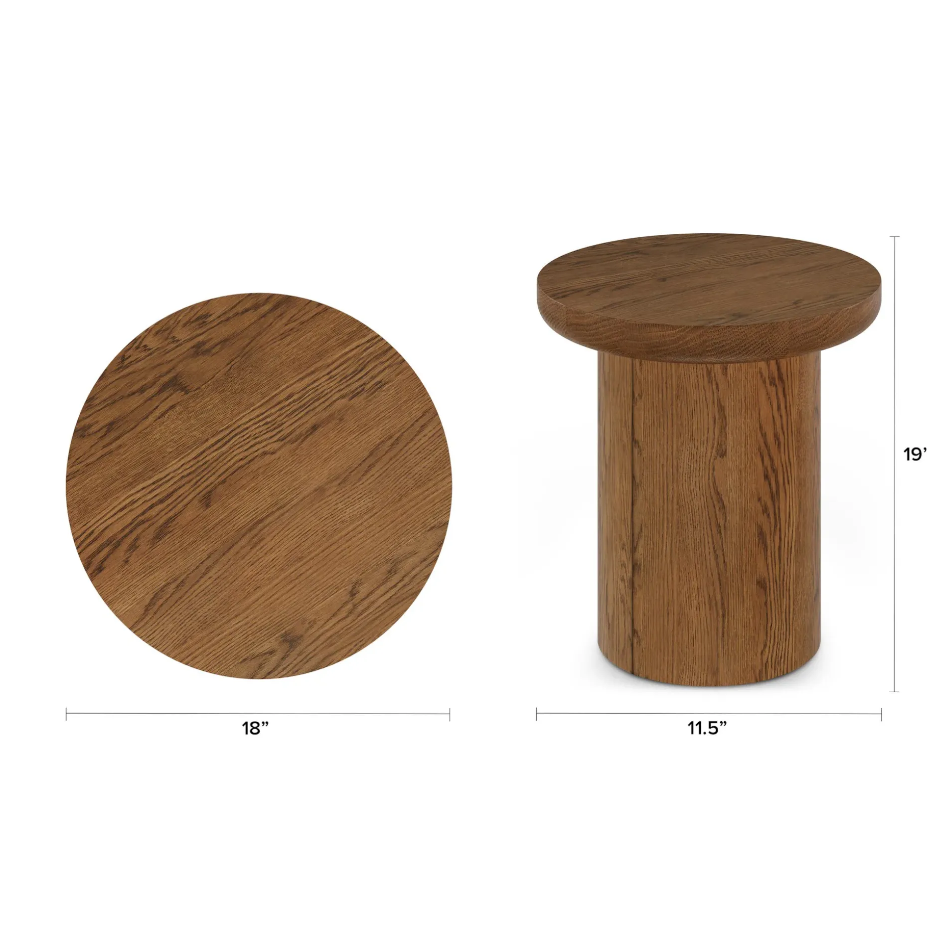 Baarlo Side Table - Smoked Oak