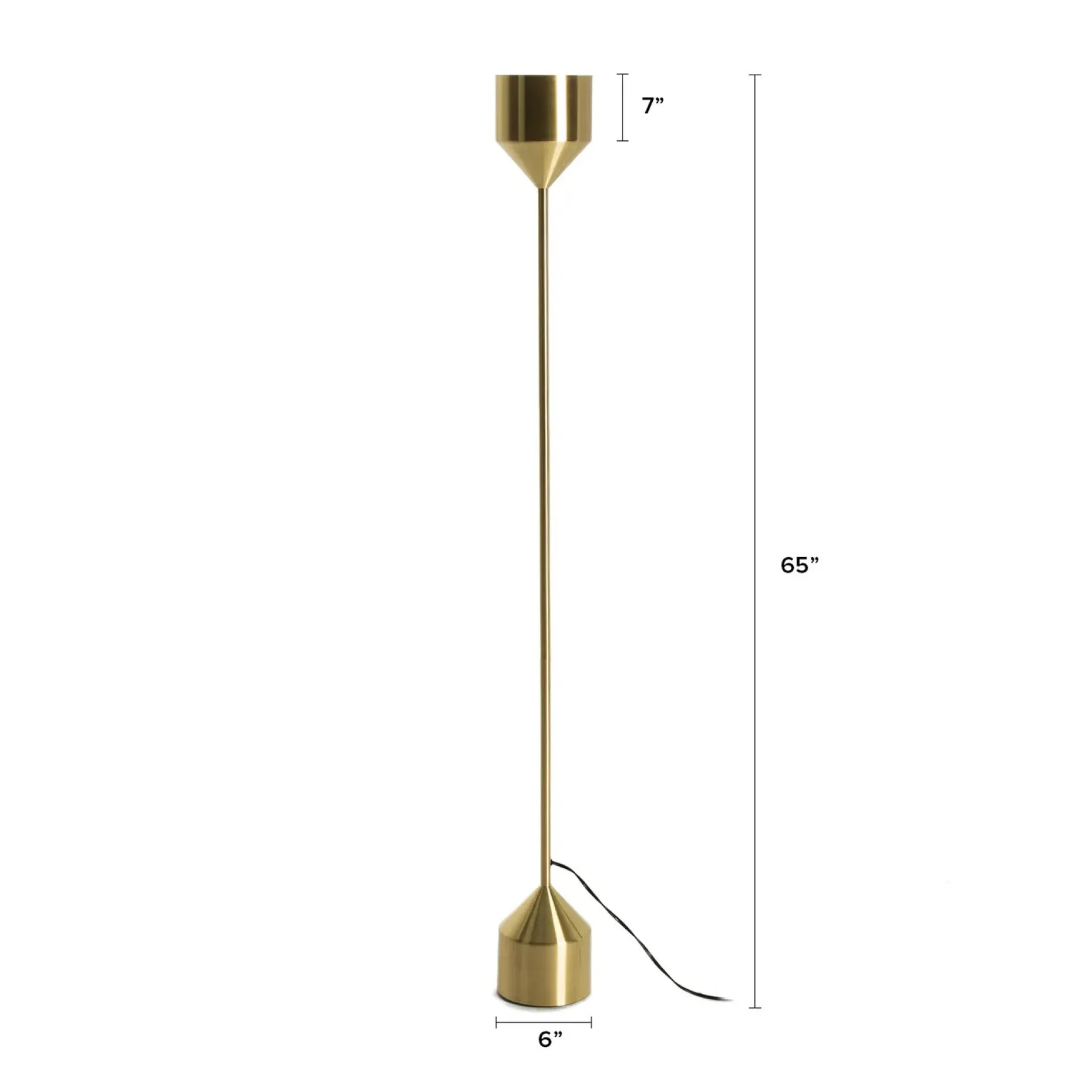 Barbell Floor Lamp - Brass