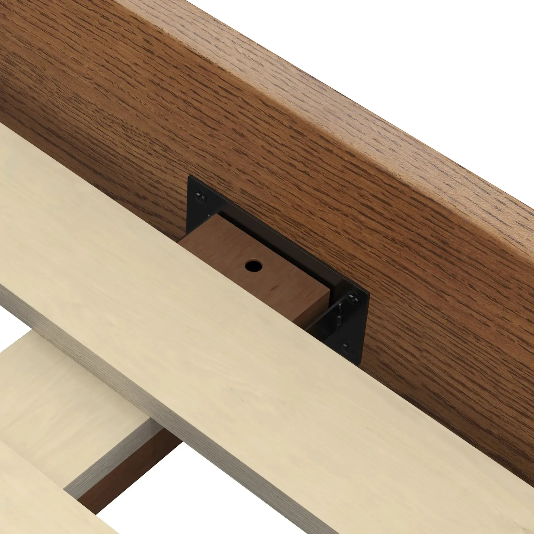 Basi Full Bed Frame - Smoked Oak