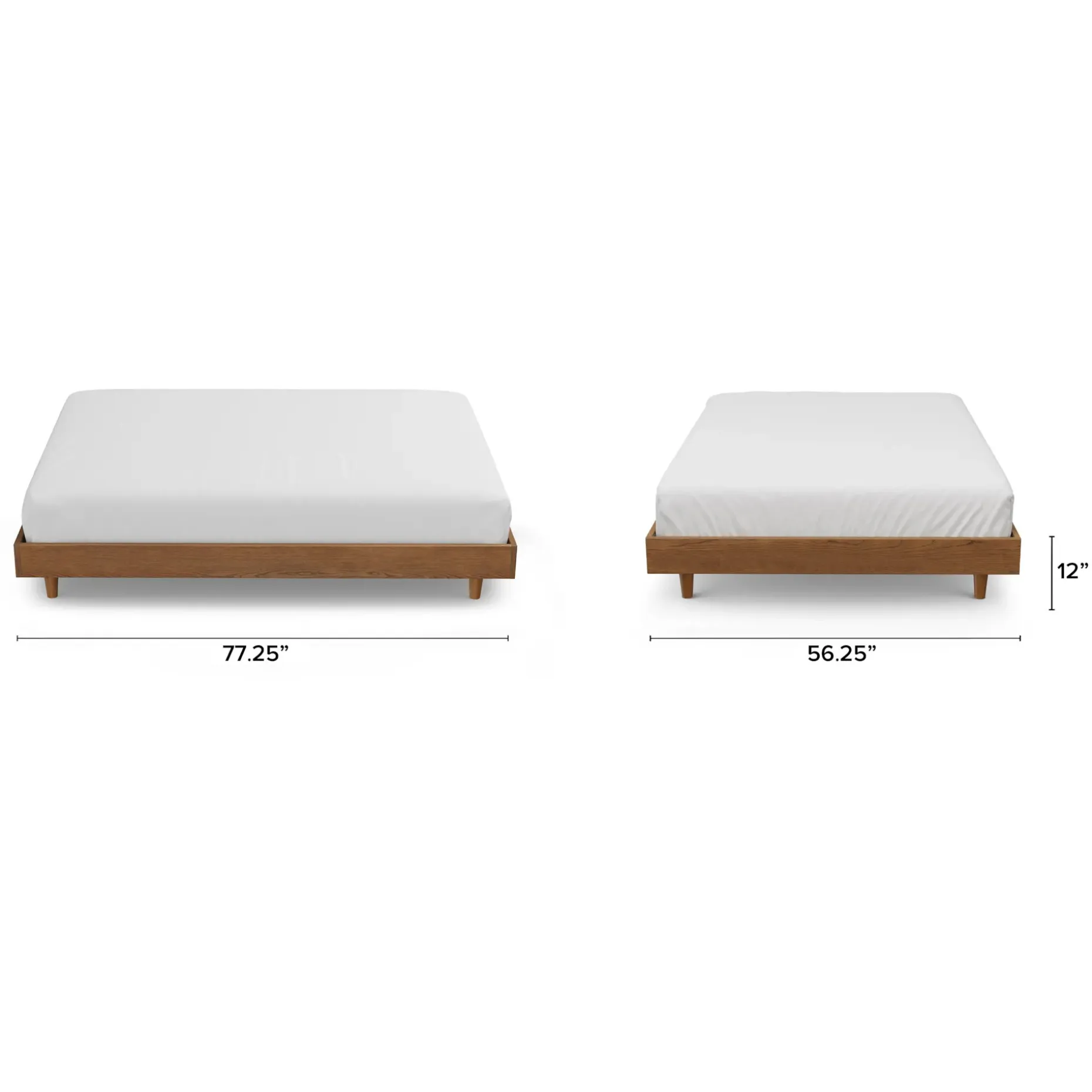 Basi Full Bed Frame - Smoked Oak