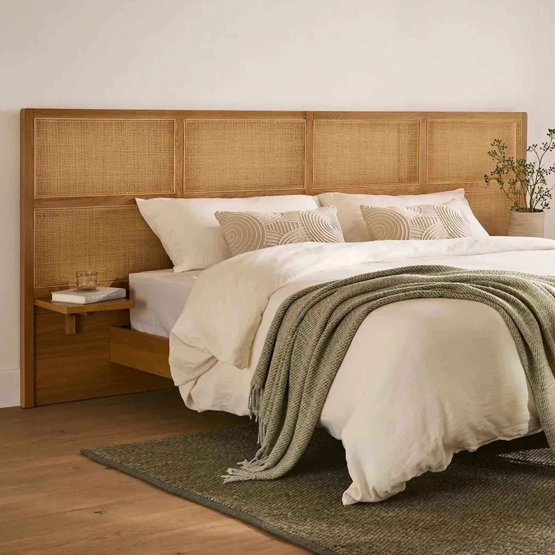 Basi King Bed Frame - Smoked Oak