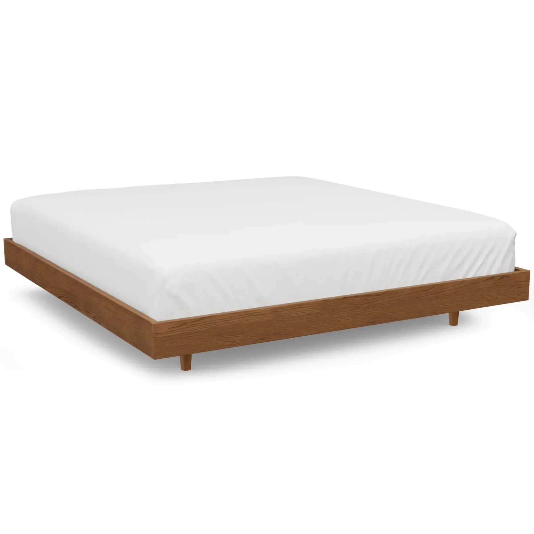 Basi King Bed Frame - Smoked Oak